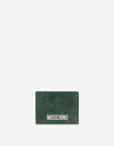 Washed Nappa Leather Flat Wallet - Moschino - Modalova