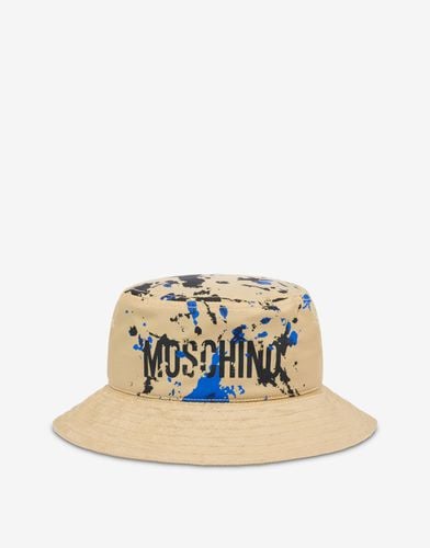 Bucket Hat In Nylon Painted Effect - Moschino - Modalova