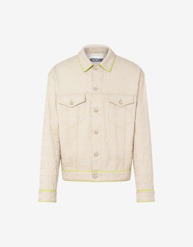 Allover Logo Cotton And Viscose Jacket - Moschino - Modalova