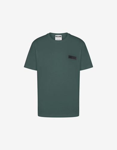 Rubber Logo Organic Jersey T-shirt - Moschino - Modalova