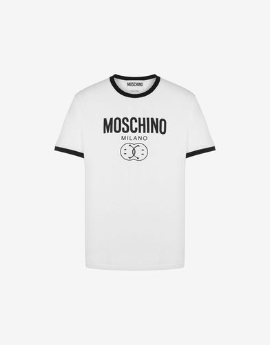 T-shirt Aus Stretch-jersey Double Smiley? - Moschino - Modalova