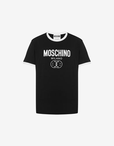 T-shirt In Jersey Stretch Double Smiley® - Moschino - Modalova