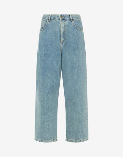 Hose Aus Blauem Denim - Moschino - Modalova