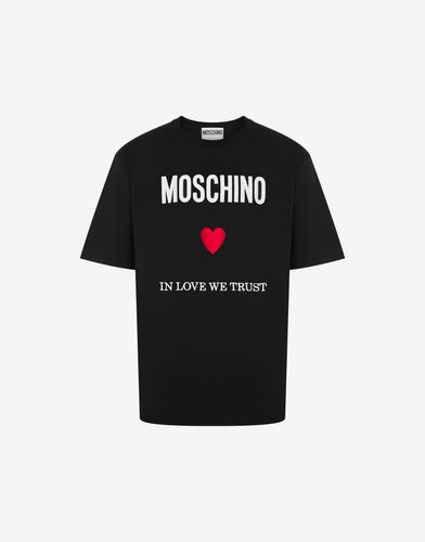 Camiseta De Punto Ecol?gica In Love We Trust - Moschino - Modalova