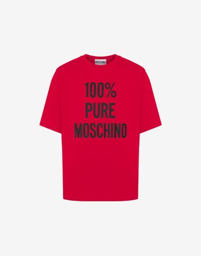 T-shirt Aus Bio-jersey 100% Pure - Moschino - Modalova