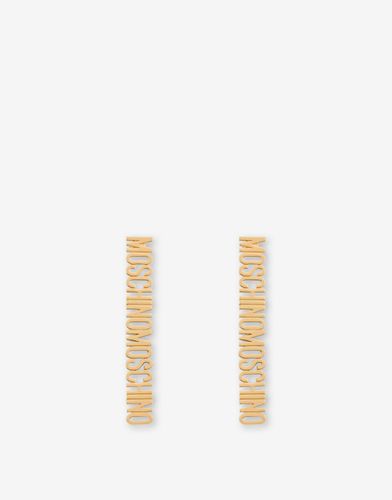 Lettering Logo Earrings - Moschino - Modalova