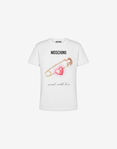 Heart Safety Pin T-shirt - Moschino - Modalova