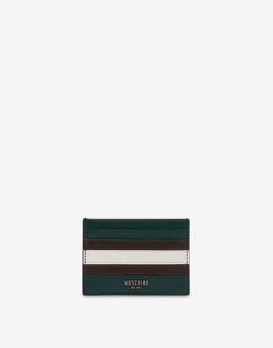 Stripes Card Holder - Moschino - Modalova