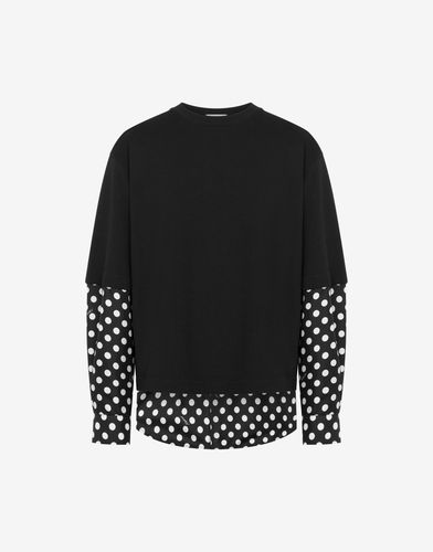 Polka Dots Sweatshirt With Inserts - Moschino - Modalova