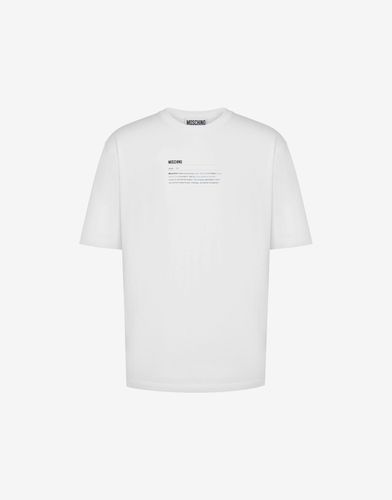 Organic Jersey T-shirt With Print - Moschino - Modalova