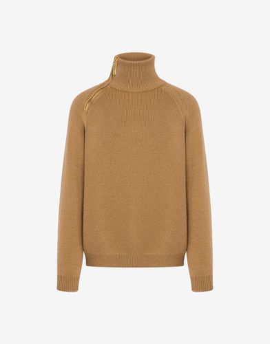 Wool Turtleneck Sweater - Moschino - Modalova
