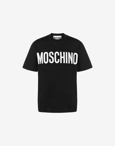 Stretch Jersey T-shirt With Logo - Moschino - Modalova