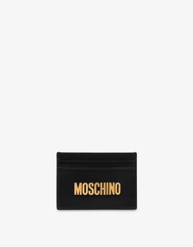Metallic Logo Card Wallet - Moschino - Modalova