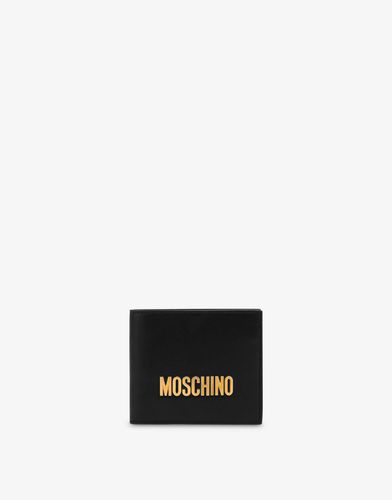 Metallic Logo Flap Wallet - Moschino - Modalova