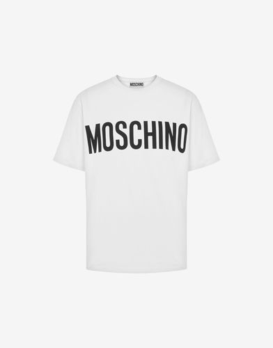 Stretch Jersey T-shirt With Logo - Moschino - Modalova