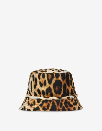 Nylon Leopard Print Hat - Moschino - Modalova