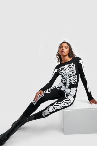 Womens Tall Halloween Skeleton Jumpsuit - - 8 - boohoo - Modalova