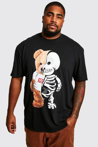Plus Teddy Skeleton Graphic T-shirt - - 5XL - boohooMAN - Modalova