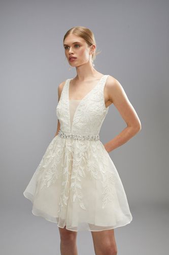 Womens Premium Embellishment Mini Dress With Full Skirt - - 10 - Coast - Modalova