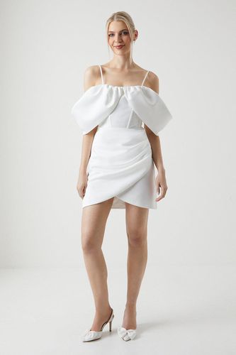 Womens Drape Detail Satin Hen Mini Dress With Boning - - 12 - Coast - Modalova