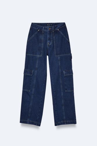 Womens Petite Denim Utility Pocket Detail Jeans - - 14 - Nasty Gal - Modalova