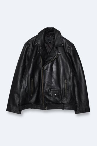 Womens Plus Size Real Leather Boyfriend Biker Jacket - - 22 - Nasty Gal - Modalova