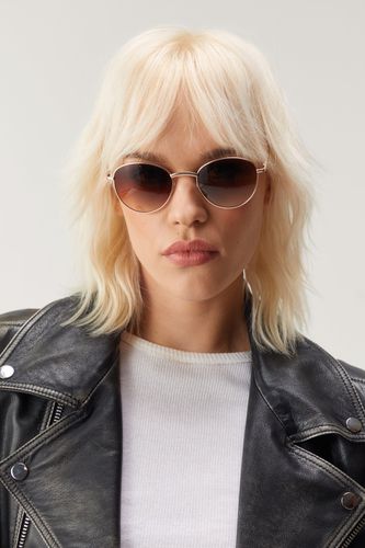 Womens Tinted Lens Round Slim Sunglasses - - One Size - Nasty Gal - Modalova