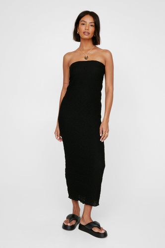 Womens Textured Bandeau Maxi Dress - - S - Nasty Gal - Modalova