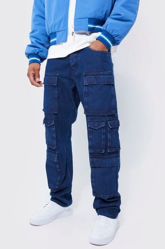Relaxed Fit Washed Multi Pocket Cargo Jeans - - 28 - boohooMAN - Modalova