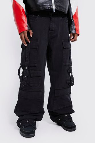 Baggy Rigid Multi Pocket Flare Jeans - - 30R - boohooMAN - Modalova