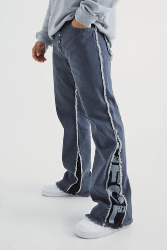 Relaxed Rigid Flare Offcl Panel Jeans - - 30R - boohooMAN - Modalova