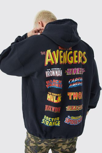 Oversized Marvel Avengers License Hoodie - - S - boohooMAN - Modalova