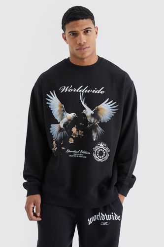 Oversized Dove Graphic Sweatshirt - - L - boohooMAN - Modalova