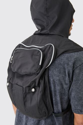Hooded Nylon Utility Vest - - XL - boohooMAN - Modalova