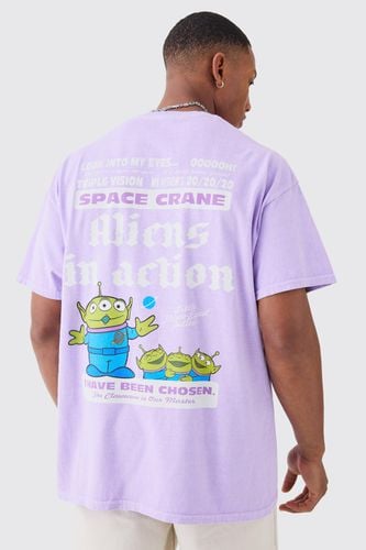 Oversized Toy Story Wash Alien License T-shirt - - L - boohooMAN - Modalova