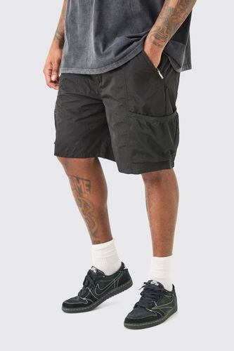 Plus Elasticated Waist Mesh Pocket Utility Short - - 5XL - boohooMAN - Modalova