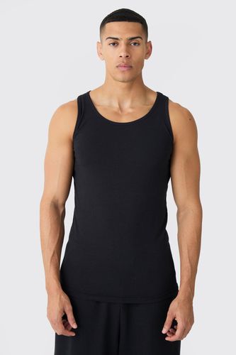 Basic Muscle Fit Vest - Black - XL - boohooMAN - Modalova