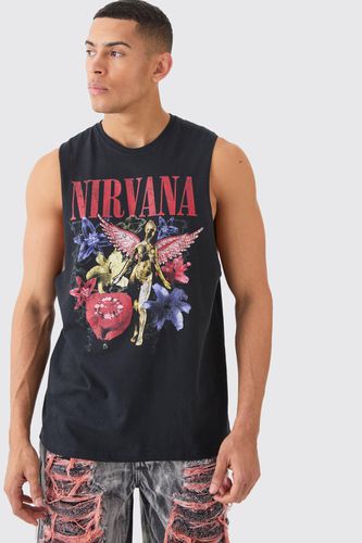 Nirvana License vest - Black - L - boohooMAN - Modalova