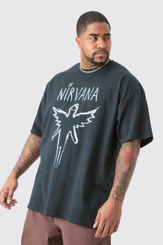 Plus Oversize Nirvana License T-shirt - 4XL - boohooMAN - Modalova