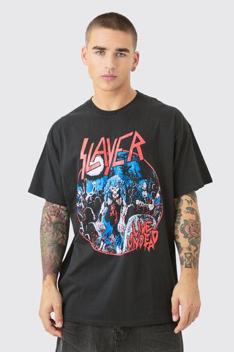 Loose Slayer Band License T-shirt - - M - boohooMAN - Modalova