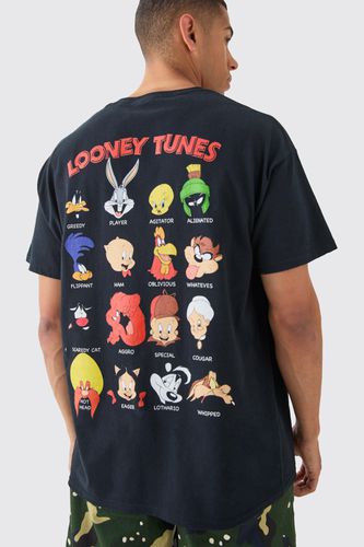 Oversized Looney Tunes Character License Back Print T-shirt - - L - boohooMAN - Modalova