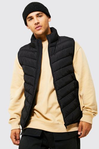 Quilted Funnel Neck Gilet - - S - boohooMAN - Modalova