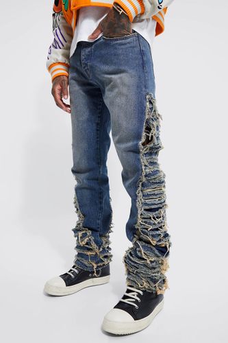 Skinny Extreme Distressed Flare Jeans - - 30R - boohooMAN - Modalova