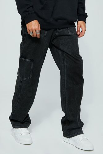 Tall Relaxed Fit Washed Carpenter Cargo Trouser - - 30 - boohooMAN - Modalova