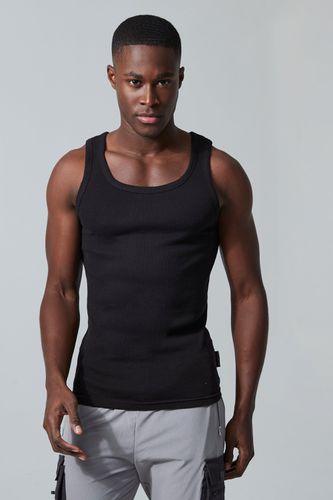 Man Active Gym Muscle Fit Ribbed Vest - - M - boohooMAN - Modalova