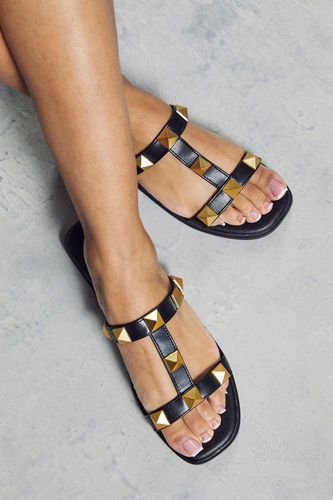 Womens Studded Strap Sandals - - 3 - MISSPAP - Modalova
