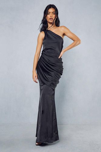 Womens Montana Premium Satin Ruched Draped Maxi Dress - - 8 - MISSPAP - Modalova