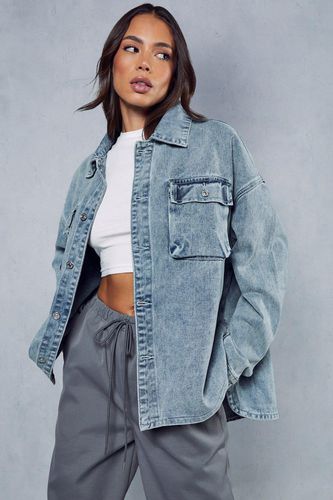 Womens Extreme Oversized Denim Shacket - - 14 - MISSPAP - Modalova