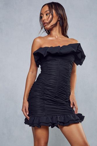Womens Premium Extreme Ruffle Bardot Mini Dress - - 10 - MISSPAP - Modalova