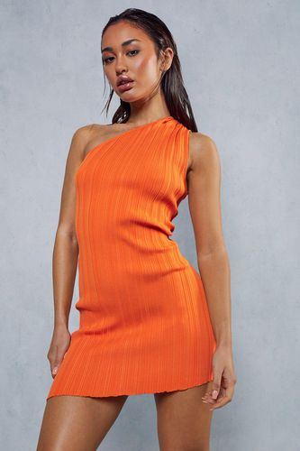 Womens One Shoulder Premium Knit Mini Dress - - 14 - MISSPAP - Modalova